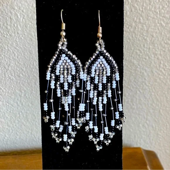 Boho Beaded Tassel Earrings - Picture 1 of 1